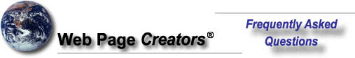 Web Page Creators - Frequently Asked Questions